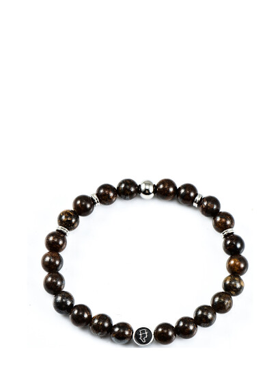 edd. Beads Bracelet 8Mm   Brown   M 20 cm