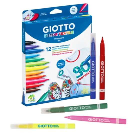 Giotto Tekstilpenner Decor Tekstiltusj Textile 12-set