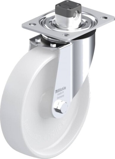 Blickle Styrehjul Med Brems 852643 L-Po 200Xr-Cs11 - Hjuldiameter 200 Mm, Bæreevne Maks. 400 Kg 1 Stk