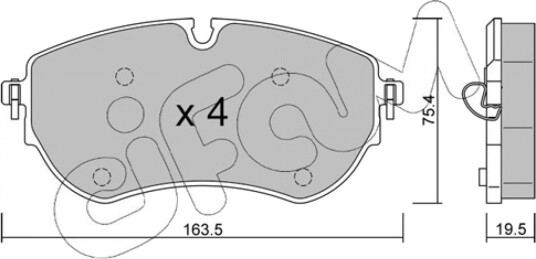 Bremseklosser sett CIFAM 822-1172-0