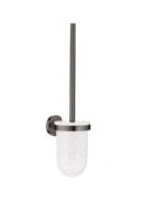 Grohe Essentials væghængt toiletbørste med holder i glas - Poleret Hard Graphite