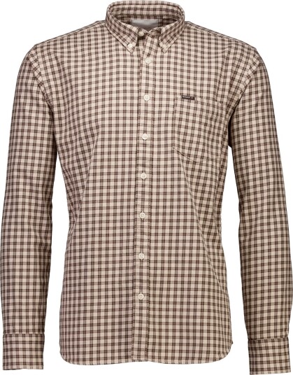 Bison Checked Shirt L/S   CAMEL   S