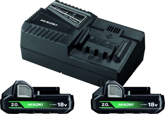 Hikoki 18V Batteripakke med 2 x 2Ah Batterier og Lader UC18YFSL Hikoki 18V Batteripakke med 2 x 2Ah Batterier og Lader UC18YFSL
