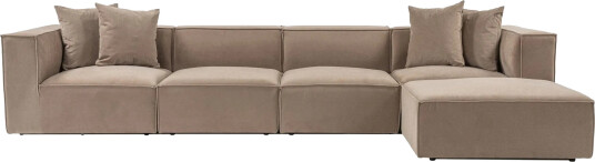 Gregor Sofa med Sjeselong 4 seter Cappuccino Gregor Sofa med Sjeselong 4 seter Cappuccino