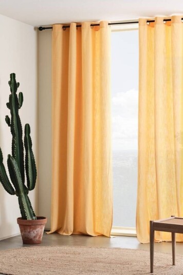 Jotex HENLEY gardinlengde med maljer 2-pk Gul 1616060-04-220 1616060-16-250