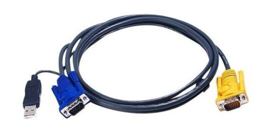 Aten KVM USB A til VGA Kabeladapter 1.8m Svart