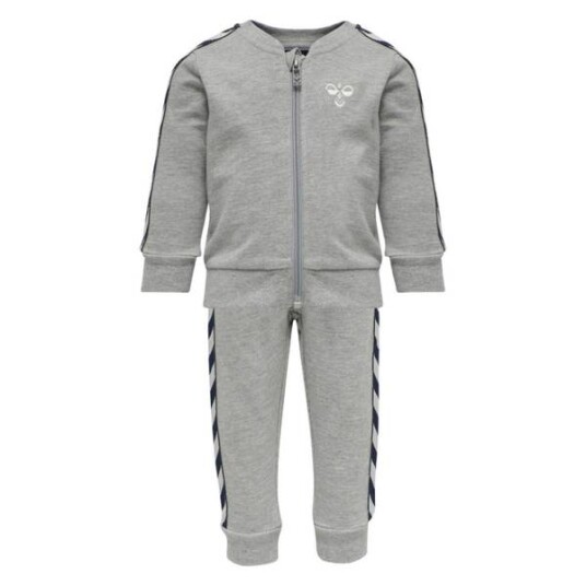 Hummel Bille joggedress sett til barn grey melange Hummel Bille joggedress sett til barn grey melange