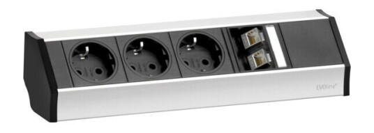 EVOline V-Dock Data Small - 3x stikk 2x RJ45 Cat.6 - 1504141