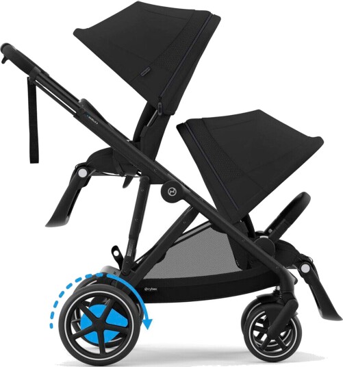 Cybex e Gazelle S Søskenvogn Moon Black/Black