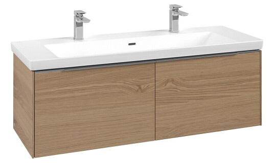 Villeroy & Boch  Subway 3.0 Servantskap m/2 skuffer 1272x429x478 mm Nordisk Eik