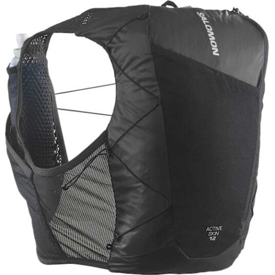 Salomon Active Skin 12 Set, Ryggsekk, Black/Metal L Salomon Active Skin 12 Set, Ryggsekk, Black/Metal L
