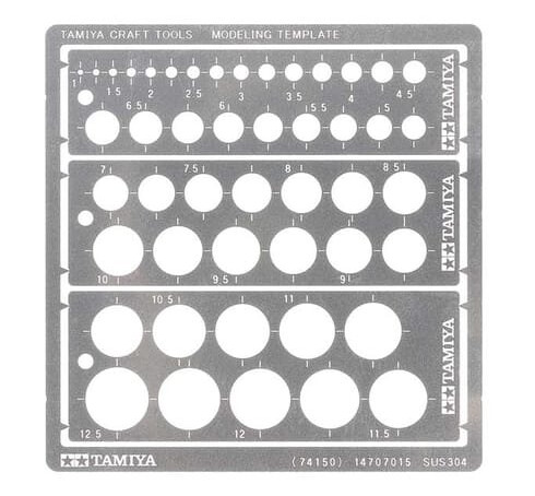 Tamiya Modeling Templates Round 1-12,5mm