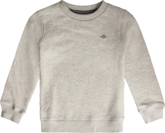Gant Kids Shield Crew Neck Sweatshirt   GREY MELANGE   116
