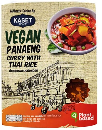 Vegan Steam Hom Mali Rice with Panang Curry Ferdigrett 280 gram Thailand Vegan Steam Hom Mali Rice with Panang Curry Ferdigrett 280 gram Thailand