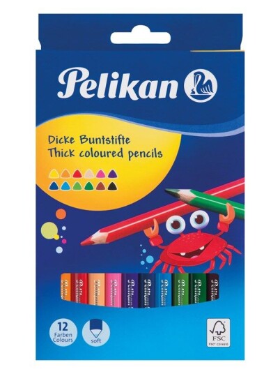 Pelikan  12 JUMBO FARGEBLYANTER
