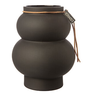 Vase Kurvete Mørkegrå 10 cm