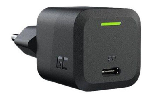Green Cell PowerGaN 33W USB-C MObillader med programmert strømforsyning - Grønn
