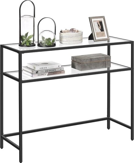 Rovena Kommode 90 cm - Svart og transparent