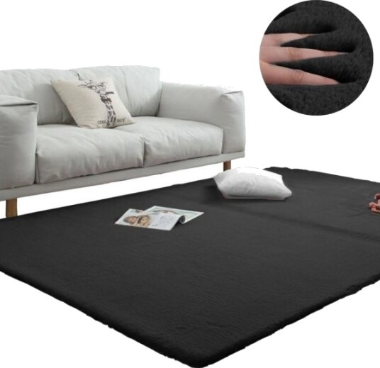 Strado Teppe Kanin Strado 200X300 Svart Sort Universal Strado Teppe Kanin Strado 200X300 Svart Sort Universal