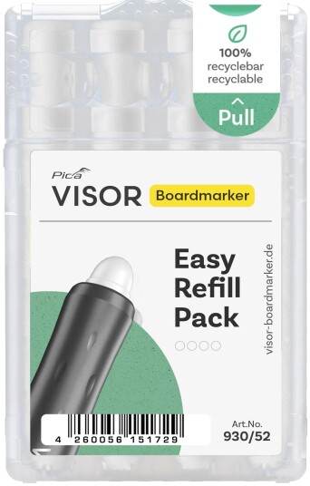 Pica Marker Visor Refill Whiteboard-tusj ??? 4 stk ??? Hvit