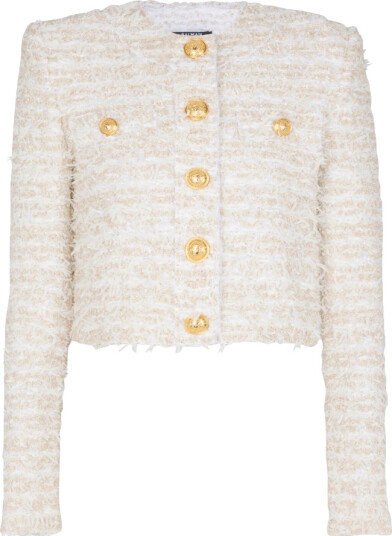 Balmain Dame Jakker Hvit M,