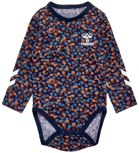 Hummel Body L/æ HmlConfetti Black Iris 2 år 92 Langermet Body Blå