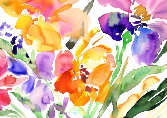 Plakat Fargerik Blomsterkunst Plakat Fargerik Blomsterkunst