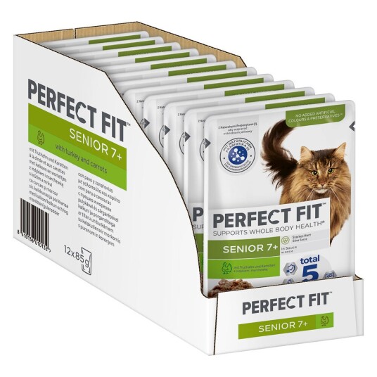 Perfect Fit Senior - Kalkun & gulrøtter 12 x 85 g