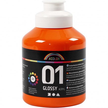 A-Color A-Color akrylmaling oransje 01 blank 500 ml