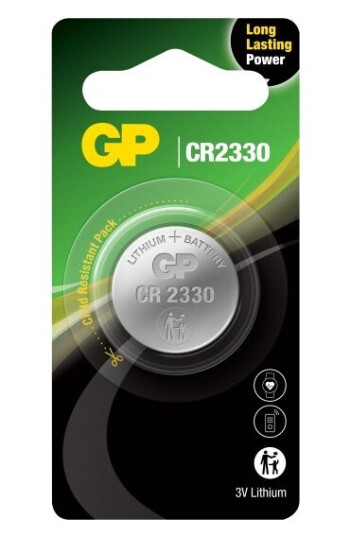 Gp Batteries CR2330 Lithium Knapcellebatteri 3V Engangsbatteri 260mAh