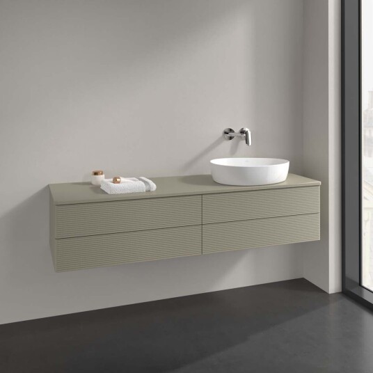 Villeroy & Boch Antao Servantskap med 4 skuffer 160x50x36 cm m/lys Steingrå Matt