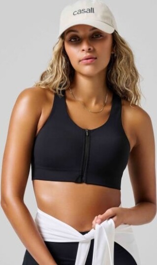 Casall Impact Zip Sports Bra Black B70