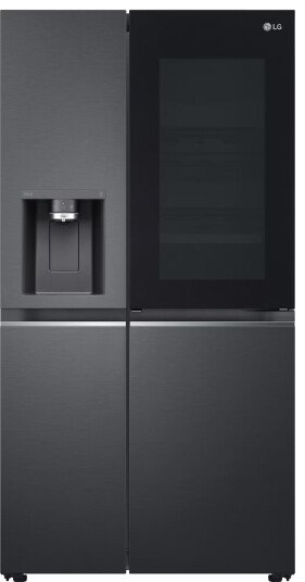 LG InstaView Side-by-side Kombiskap med Vann- og Isdispenser 635L Mattsvart