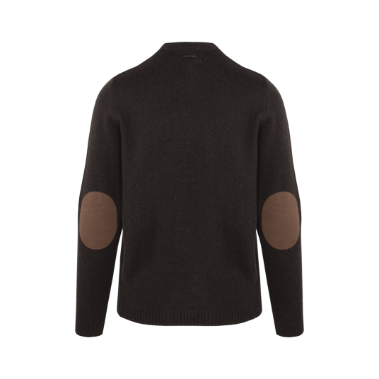 Basse Sweater Coffee M Lambswool with patch Basse Sweater Coffee M Lambswool with patch