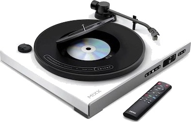 Mixx Analog Plus 2-i-1 Platespiller og CD-Spiller Hvit med Bluetooth og AUX