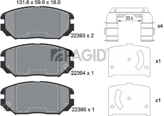 PAGID T2497N Bremseklosser PAGID T2497N Bremseklosser