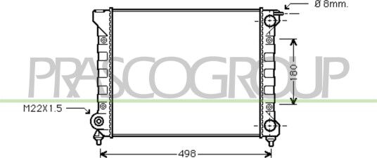 PRASCO VG026R014 Radiator motorkjøling