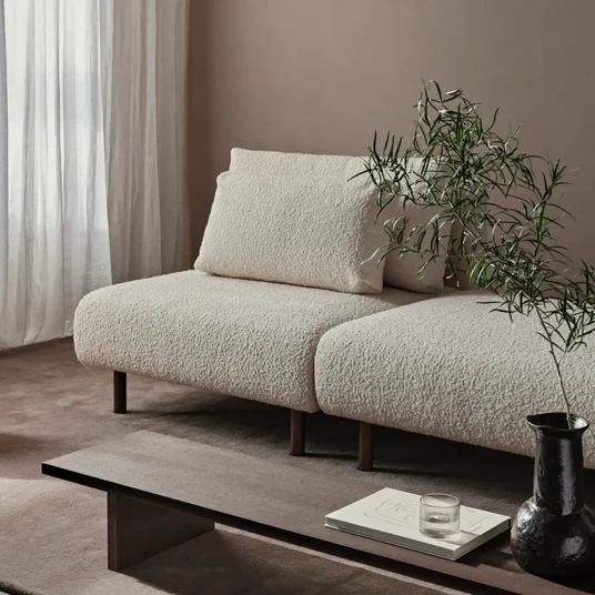 Ferm Living Dase Center Nordic Bouclé   Off white