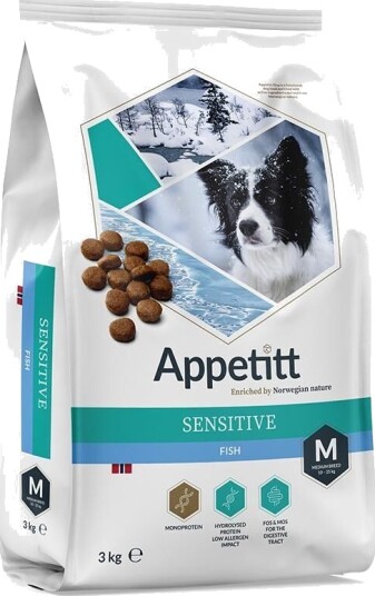 Appetitt Sensitive Hundefôr Medium Breed med Fisk 12 kg