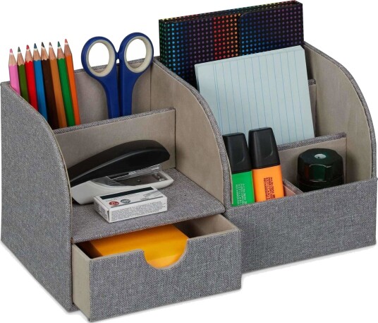 Desk Organizer Linen Look