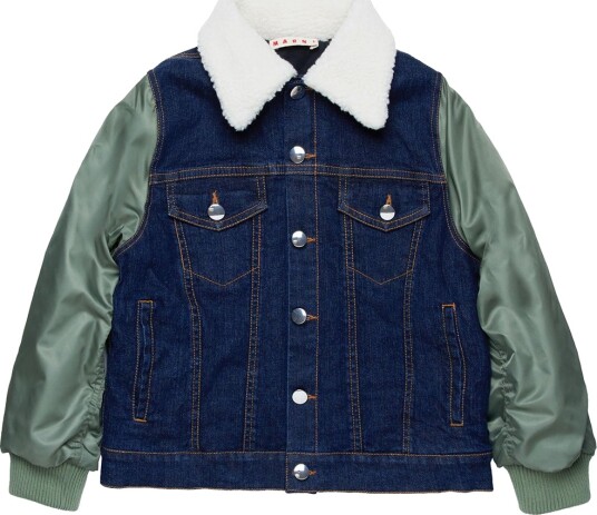 Marni Polstret Jakke Denim Mørkeblå/Armygrønn Marni 8 år (128) Dunjakke