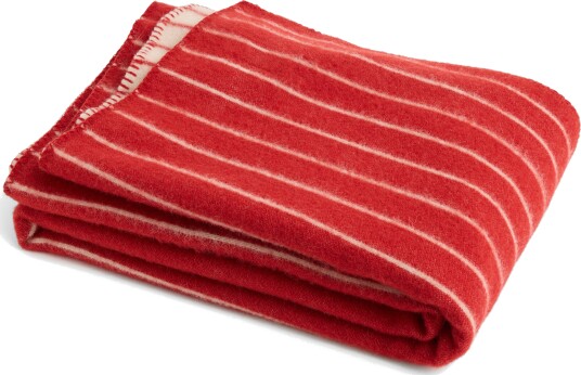 Outdoor Market Throw 130x180 cm Beige With Red Stripe
