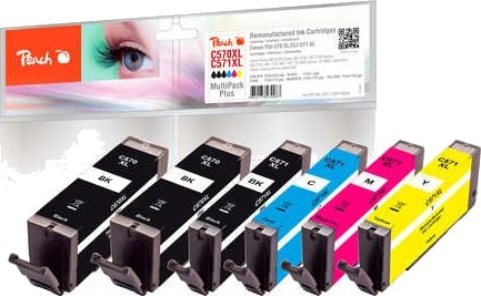 PEACH Patrone Canon PGI-570XL/ CLI-571XL MultiPack Plus remanufactured