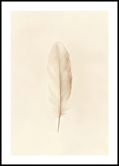 Feather Illustration Plakat Plakat / 40x50cm