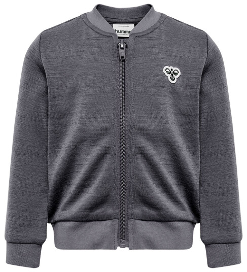 Hummel Dark Grey Melange Mini Ull Zip Jakke Bee 104