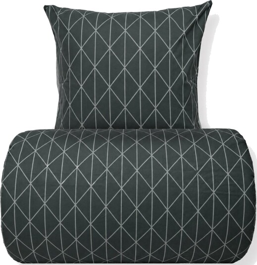 Borg Living Dobbelt sengetøy 200x200 cm 100% bomull Vendbart med grønt harlequin design Borg Living Dobbelt sengetøy 200x200 cm 100% bomull Vendbart med grønt harlequin design