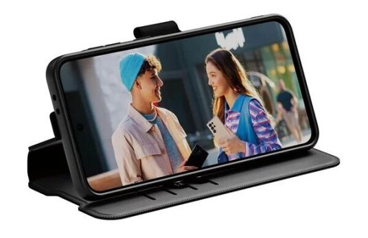 PanzerGlass Lommebokdeksel med Stativfunksjon for Samsung Galaxy A26 5G - Vegansk Skinn, Svart
