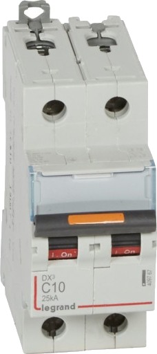 Legrand DX3 MCB automatsikring C10 2P 2M 25kA