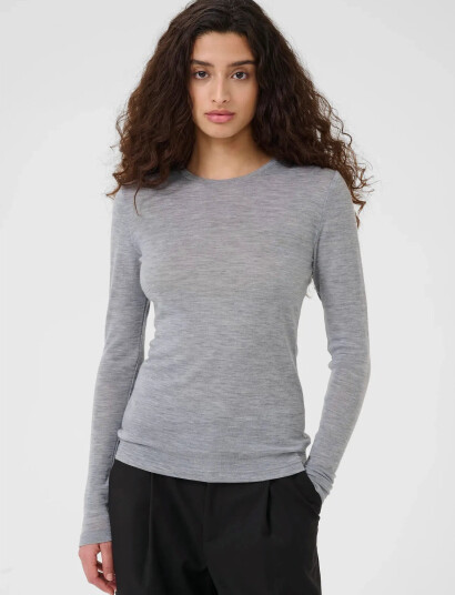Gestuz Niniagz Ls Wool Roundneck Noos - Grey - XS Gestuz Niniagz Ls Wool Roundneck Noos - Grey - XS