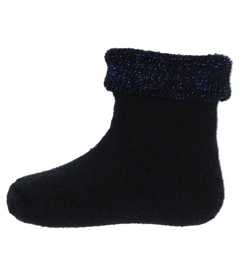 Melton Sokker Ull Navy m. Glitter 15/16 Sokker Blå